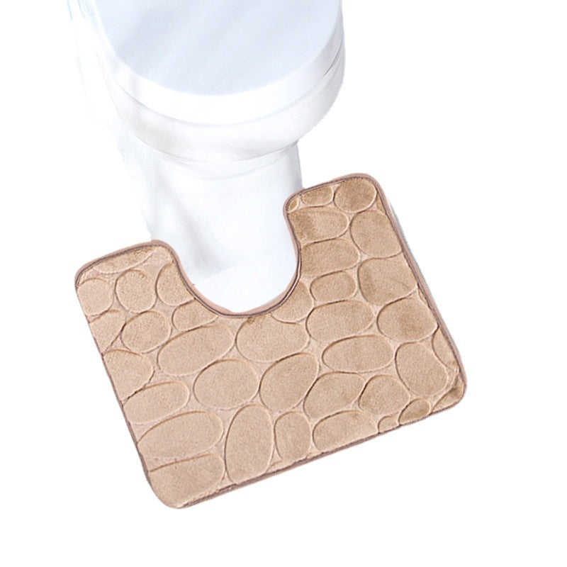 Toilet Doormat Carpet Mat Toilet Foot Mat U-shaped Floor Mat