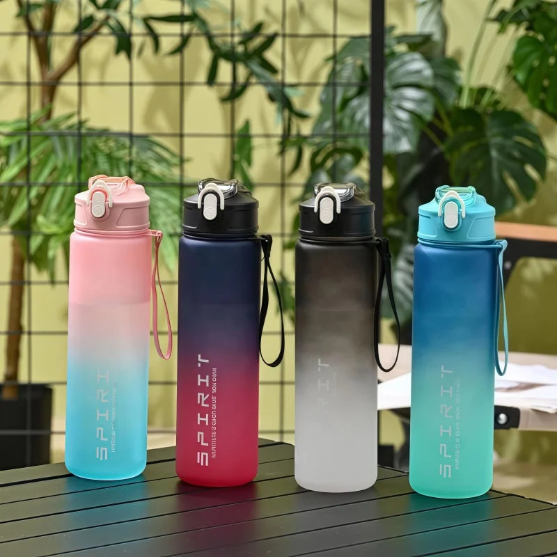1PCS 750ML Large Capacity Sports Water Bottle Leak Proof Colorful Plastic Cup Drinking Outdoor Travel Portable Gym Fitness Jugs