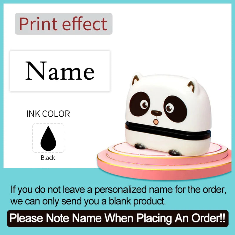 ‌Personalized Baby Name Stamp Set - Custom Waterproof Ink Seal for School, Travel & Kindergarten, Durable Non-Fading Toy Gift