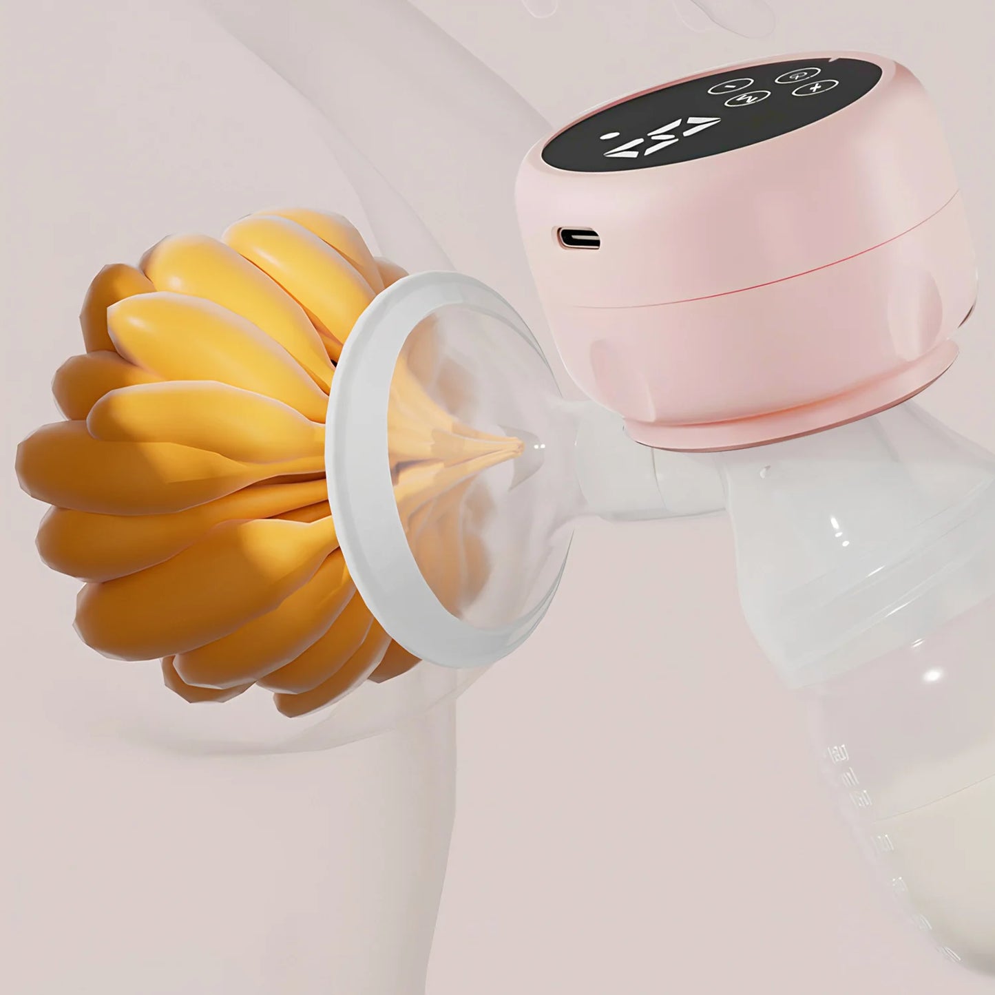 Rechargable Breast Pump Low Noise Electric Milk Puller Automatic Milker Comfort Breastfeeding Postpartum Care 180ML Milk Bottle