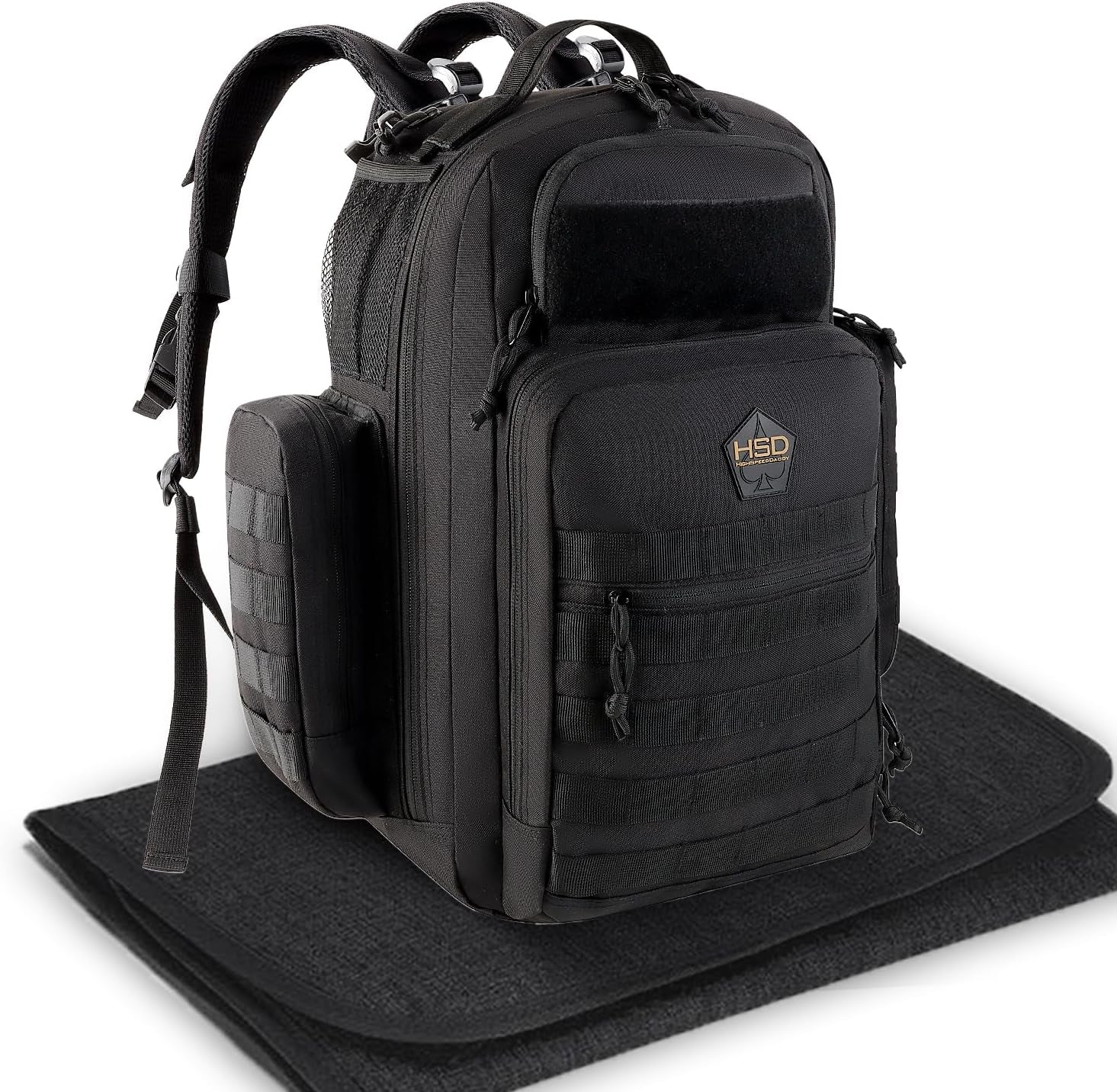 - Baby Diaper Backpack, Military-Grade, Waterproof, Compact Baby Travel Bag with Diaper Changing Mat