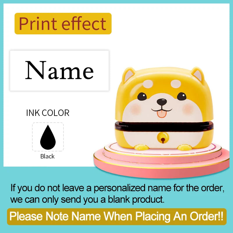 ‌Personalized Baby Name Stamp Set - Custom Waterproof Ink Seal for School, Travel & Kindergarten, Durable Non-Fading Toy Gift