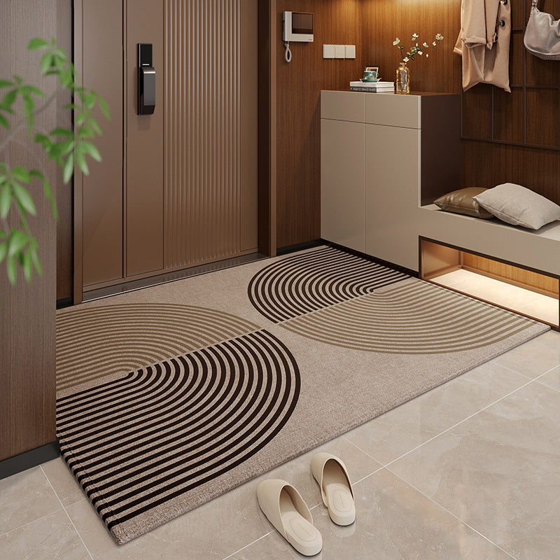 Polyester Entrance Door Mat Non-slip Household Foot Mat Stain Resistant Mat