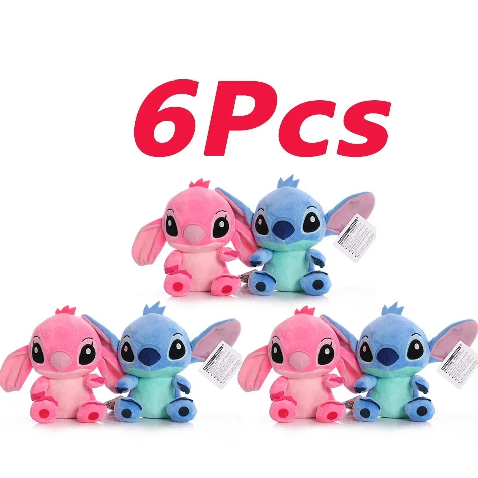 4/8inch Disney toy 12cm 20cm 25cm Stitch Stuffed Plush Models Cartoon Anime Plush Baby Toys Kawaii Kids Birthday Gift