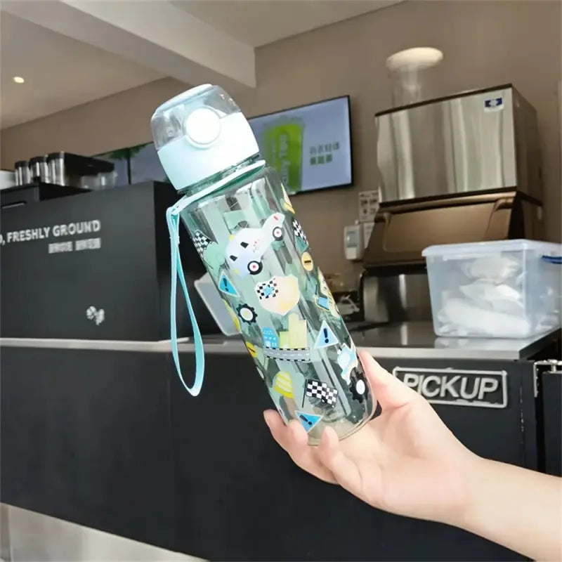 700ml Dinosaur Water Bottle For Kids Water Sippy Cup With Silicone Straw Leakproof Plastic Water Bottles Summer Kids Water Cup