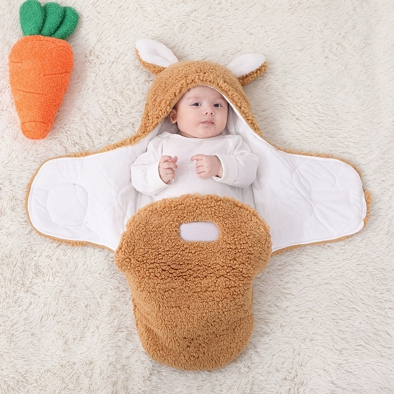Super Soft Baby Sleeping Bag Fluffy Fleece Newborn Blanket Swaddle Blankets, Unisex Baby Wrap For Newborn Baby Boys Girls With Head-Protecting &...