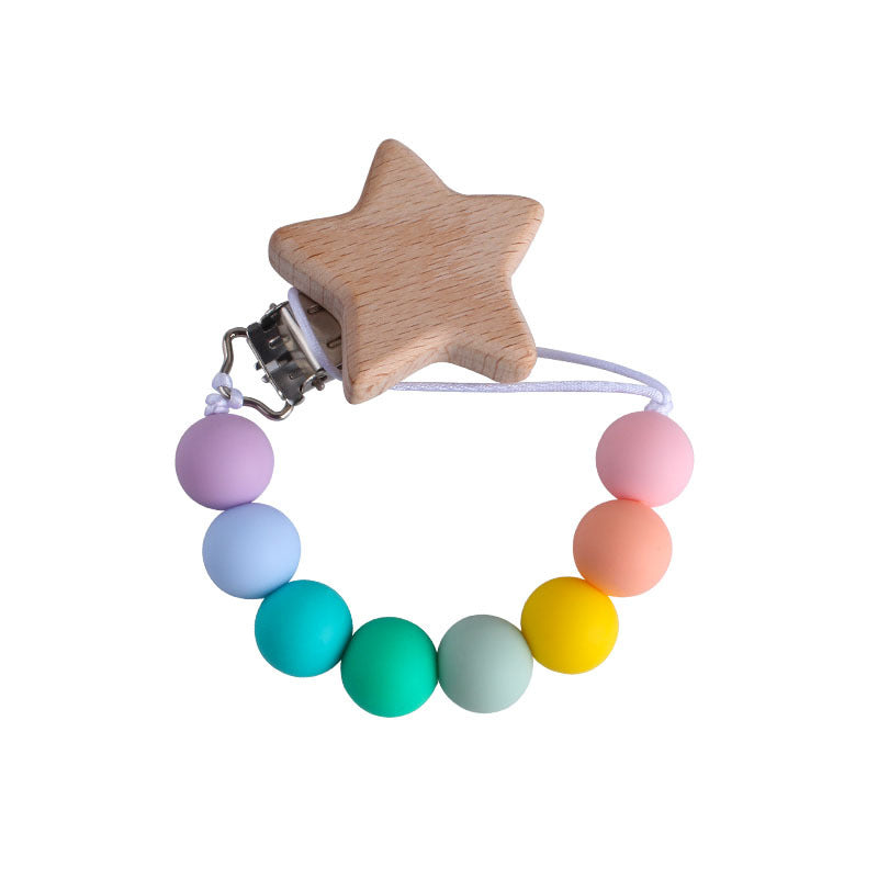 Beech Five-pointed Star Pacifier Clip Pacifier Chain