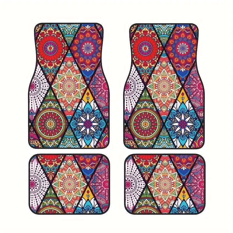 Creative Bohemian Retro Car Foot Mat Set