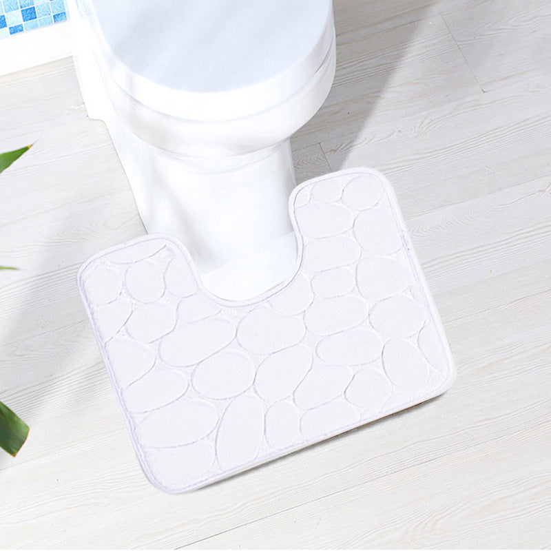 Toilet Doormat Carpet Mat Toilet Foot Mat U-shaped Floor Mat