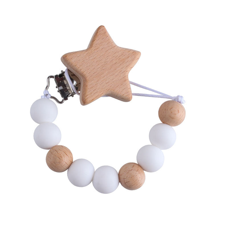 Beech Five-pointed Star Pacifier Clip Pacifier Chain