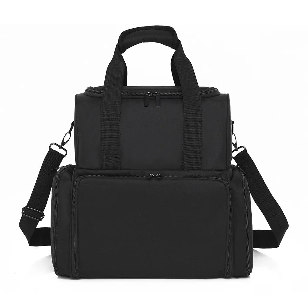 Portable 3-Layer Nail Polish & Essential Oil Storage Bag Multi-Function Women's Travel Organizer Storage Shoulder Bag Nail Tool