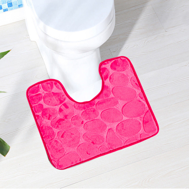 Toilet Doormat Carpet Mat Toilet Foot Mat U-shaped Floor Mat