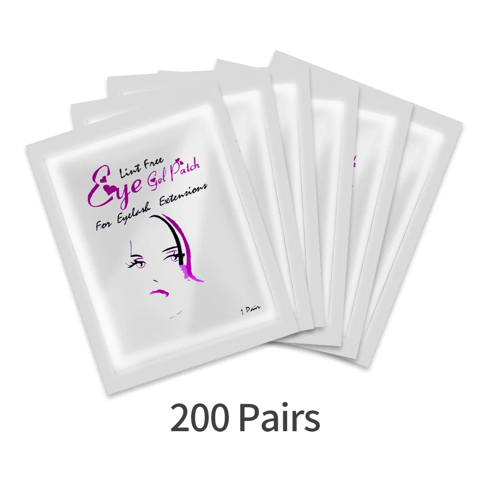 200/300/400 Pairs Hydrogel Eyelash Patches for Extension Lash Lift Makeup Under Gel Eye Patches Pads Eyelash Extension Patch