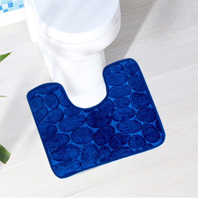 Toilet Doormat Carpet Mat Toilet Foot Mat U-shaped Floor Mat