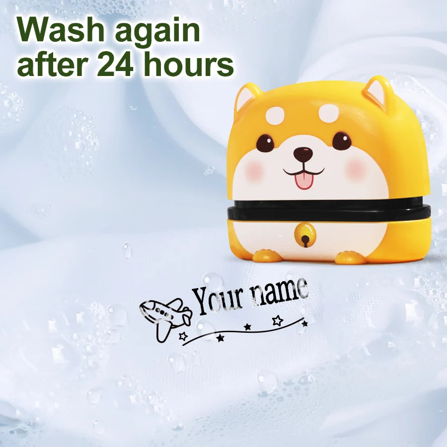 ‌Personalized Baby Name Stamp Set - Custom Waterproof Ink Seal for School, Travel & Kindergarten, Durable Non-Fading Toy Gift