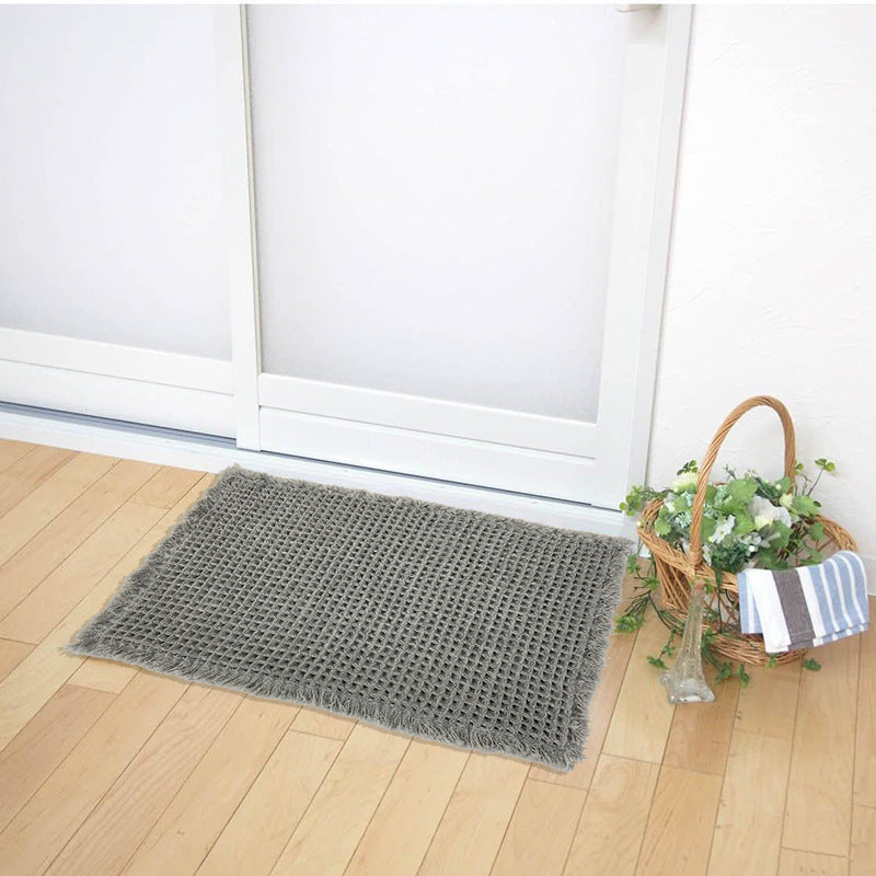 Simple Woven Waffle Quick-dry Foot Mat