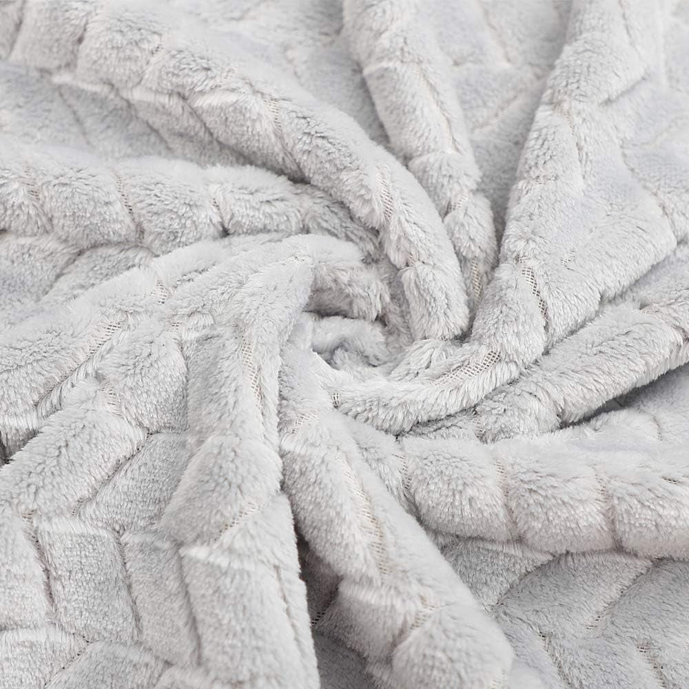 Baby Blanket Flannel, Cozy Throw Blankets for Newborn Infant and Toddler, Super Soft and Warm Receiving Baby Blanket for Crib Stroller (Grey 3040")