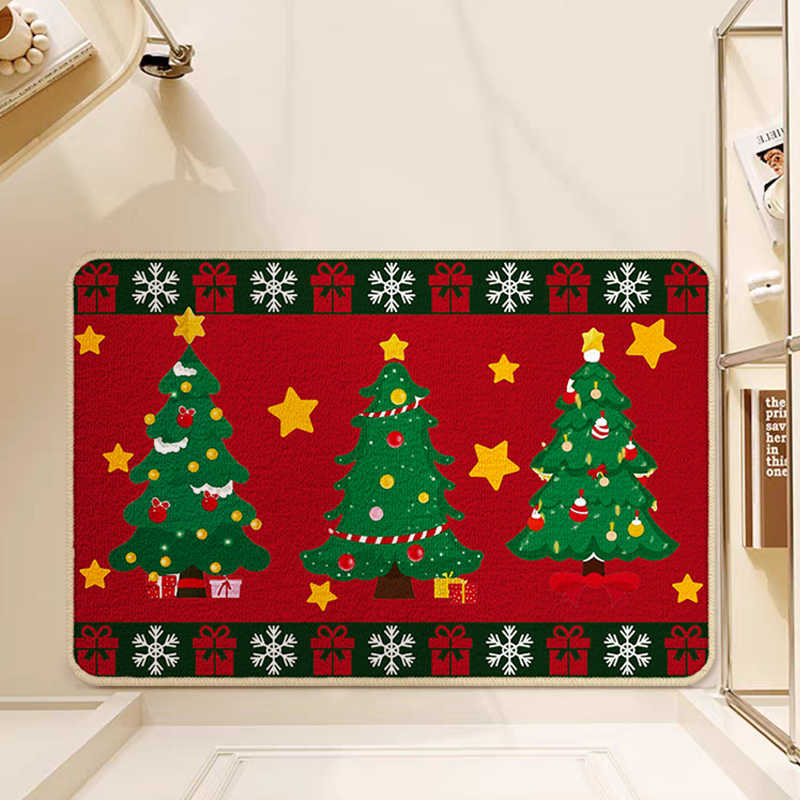 Cartoon Christmas Decorative Foot Mat Home