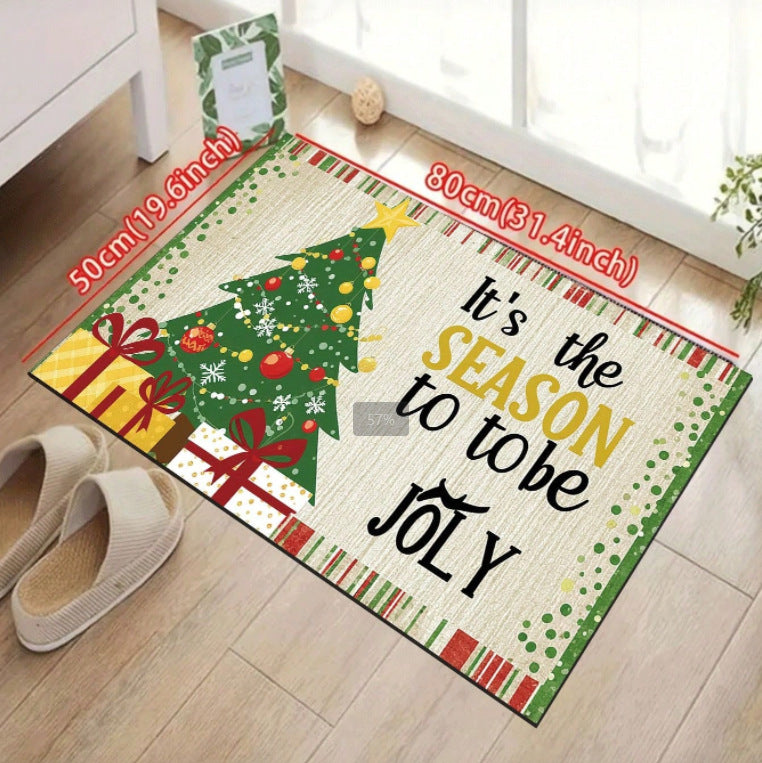 Cartoon Christmas Decorative Foot Mat Home