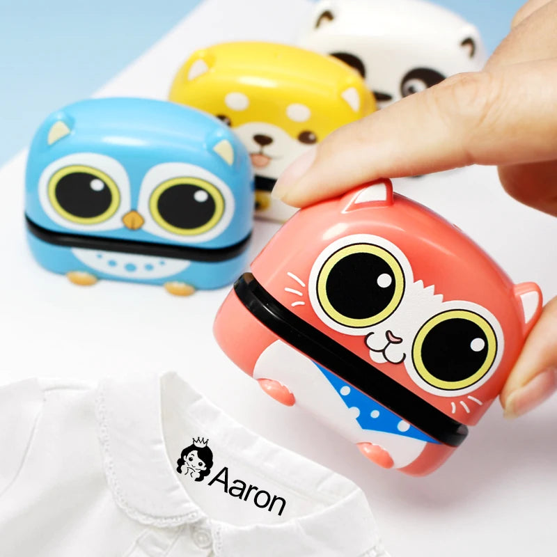 ‌Personalized Baby Name Stamp Set - Custom Waterproof Ink Seal for School, Travel & Kindergarten, Durable Non-Fading Toy Gift