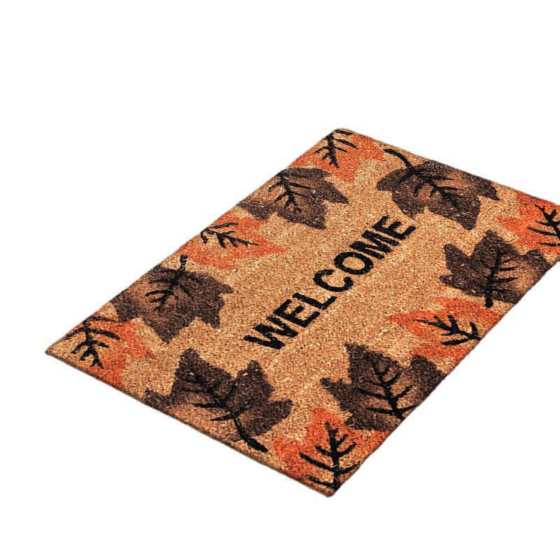 Welcome Home Floor Mat Printed Crystal Velvet Doorway Foot Mat
