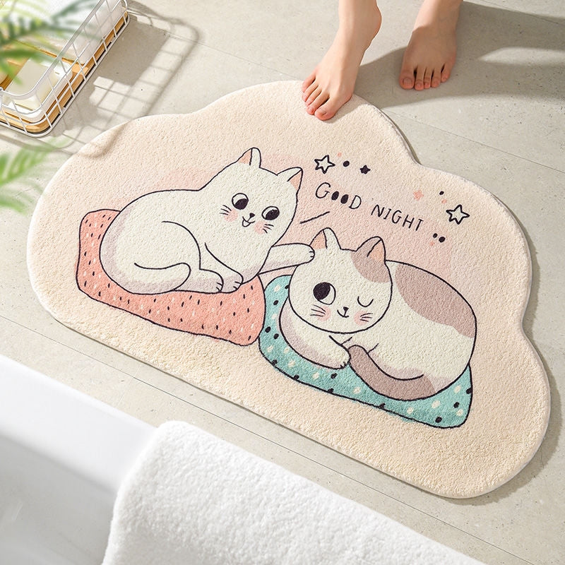 Cake Velvet Shaped Cute Absorbent Foot Mat