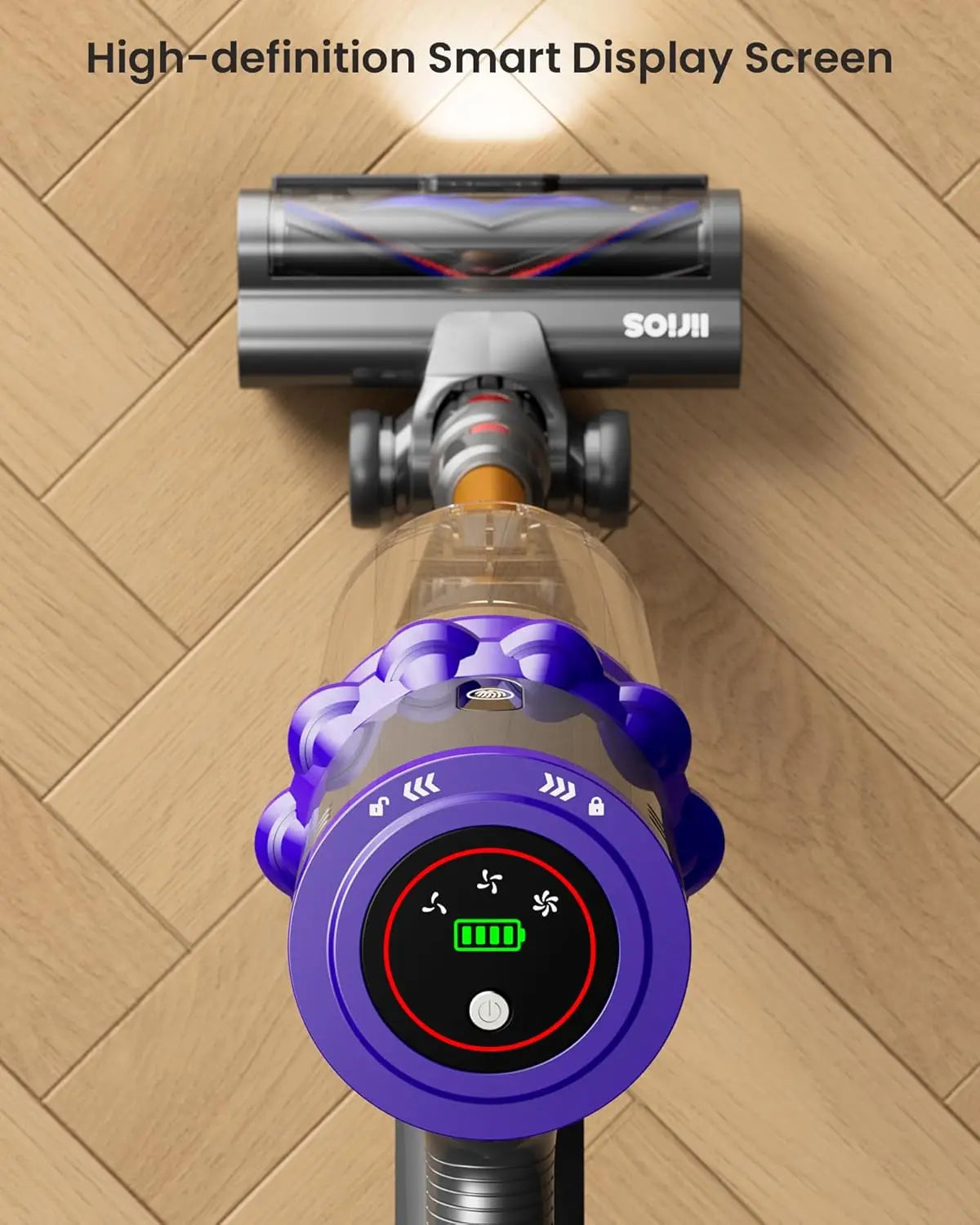 Cordless Vacuum Cleaner, 600W 50KPA Suction, 65Mins Runtime, Self-Standing Design for Home Use