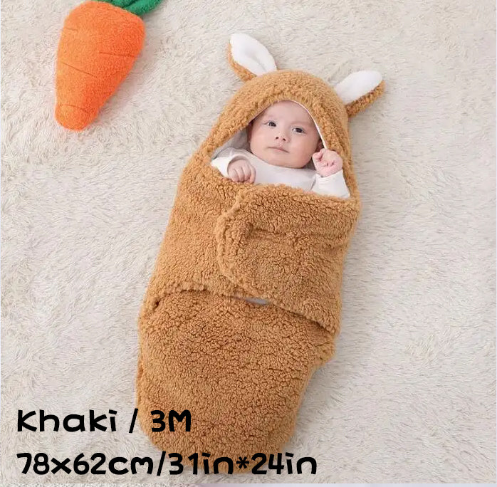 Super Soft Baby Sleeping Bag Fluffy Fleece Newborn Blanket Swaddle Blankets, Unisex Baby Wrap For Newborn Baby Boys Girls With Head-Protecting &...
