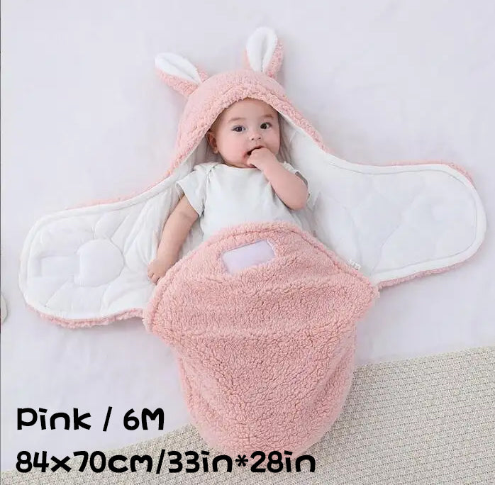 Super Soft Baby Sleeping Bag Fluffy Fleece Newborn Blanket Swaddle Blankets, Unisex Baby Wrap For Newborn Baby Boys Girls With Head-Protecting &...