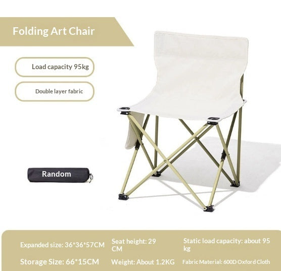 Outdoor Folding Table And Chairseat For Camping Backrests