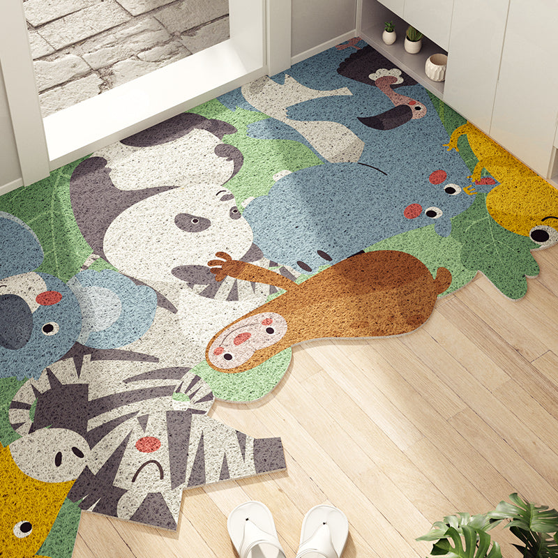 Cartoon Entrance Door Silk Ring Foot Mat