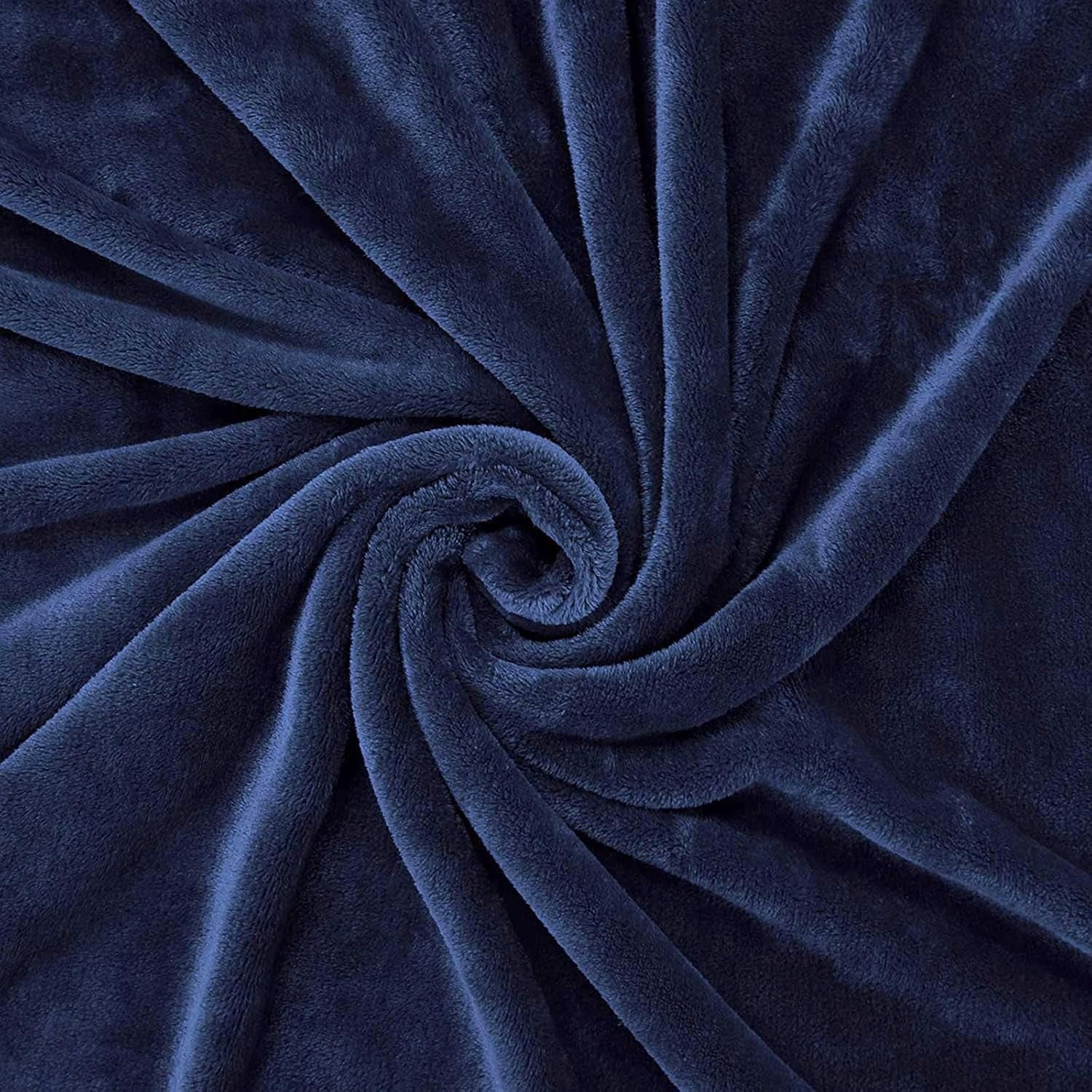 Fleece Throw Blanket for Couch, Super Soft and Warm Blankets, Navy Blue Throw All Season Use, Cozy, Plush, Lightweight, 40X50 Inches