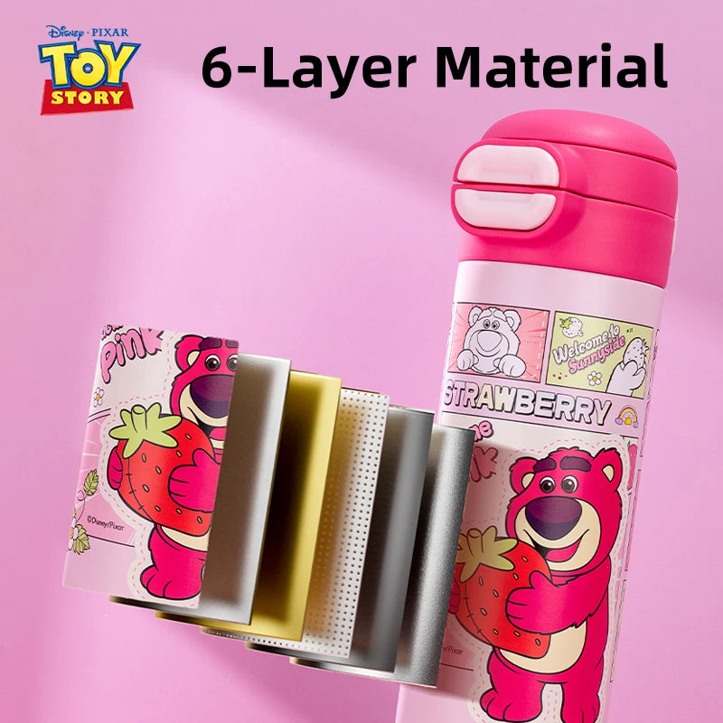 Disney Stitch Children's Water Bottle for School Use 316 Stainless Steel Insulated Cup with Dual-Drink Lid Water Flask with Cup
