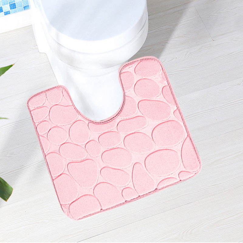 Toilet Doormat Carpet Mat Toilet Foot Mat U-shaped Floor Mat